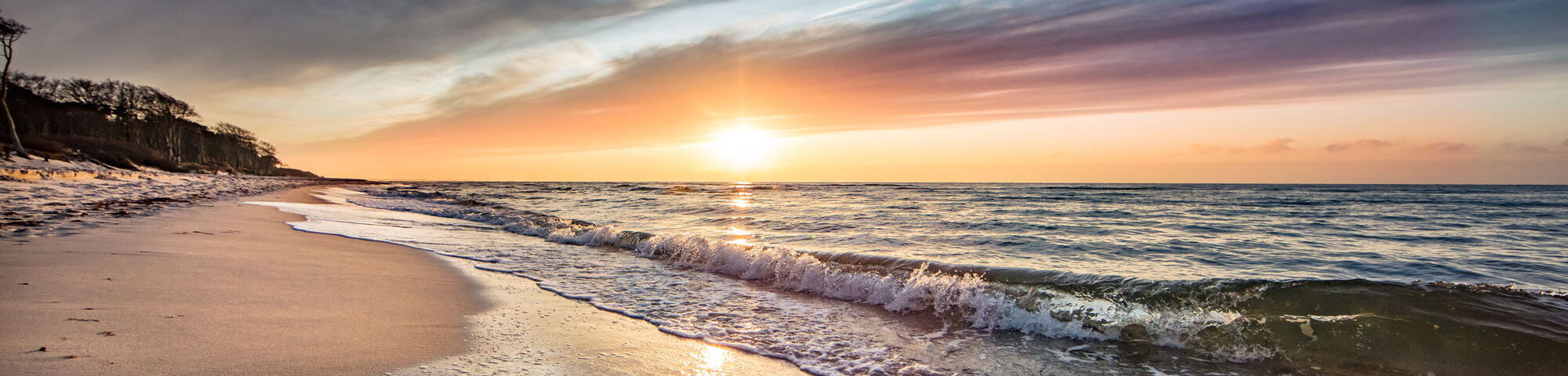 Sonnenuntergang zum geniessen auf Fischland Darss Zingst